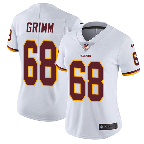Women's Nike Washington Redskins #68 Russ Grimm White Vapor Untouchable Elite Player NFL Jersey