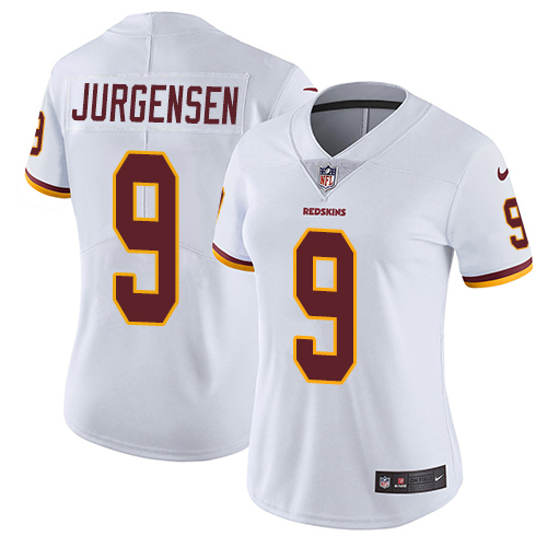 Women's Nike Washington Redskins #9 Sonny Jurgensen White Vapor Untouchable Elite Player NFL Jersey
