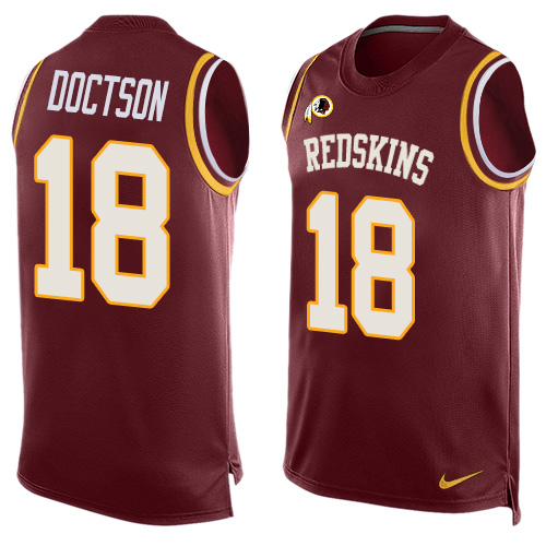 Men's Nike Washington Redskins #18 Josh Doctson Limited Red Player Name & Number Tank Top NFL Jersey