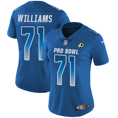 Women's Nike Washington Redskins #71 Trent Williams Limited Royal Blue 2018 Pro Bowl NFL Jersey