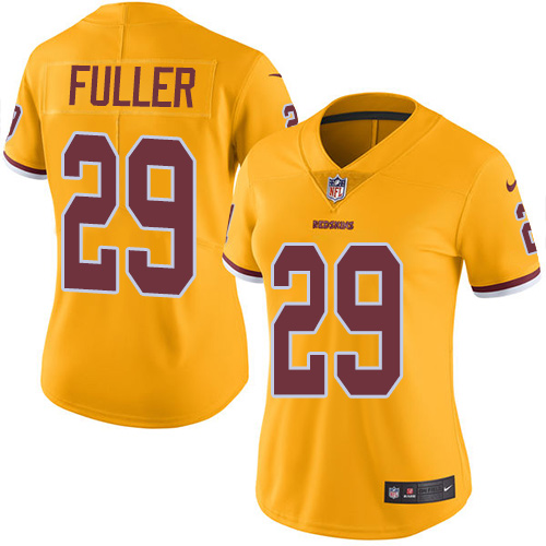 Women's Nike Washington Redskins #29 Kendall Fuller Limited Gold Rush Vapor Untouchable NFL Jersey