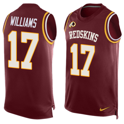 Men's Nike Washington Redskins #17 Doug Williams Limited Red Player Name & Number Tank Top NFL Jersey
