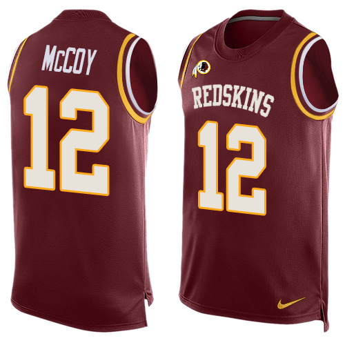 Men's Nike Washington Redskins #12 Colt McCoy Limited Red Player Name & Number Tank Top NFL Jersey