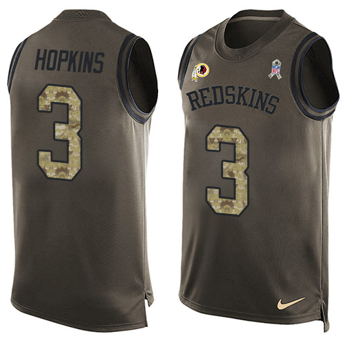 Men's Nike Washington Redskins #3 Dustin Hopkins Limited Green Salute to Service Tank Top NFL Jersey