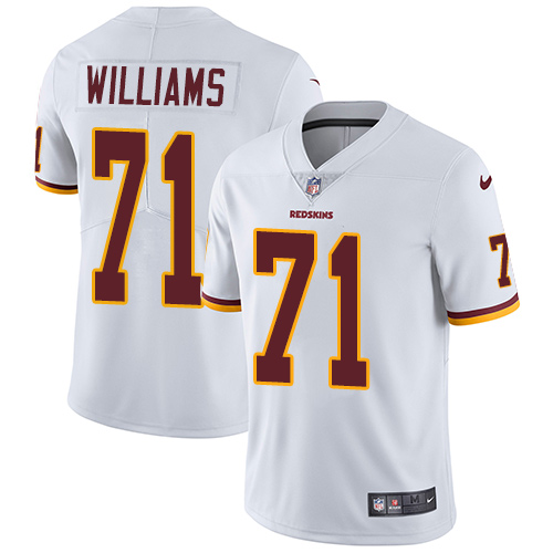 Men's Nike Washington Redskins #71 Trent Williams White Vapor Untouchable Limited Player NFL Jersey