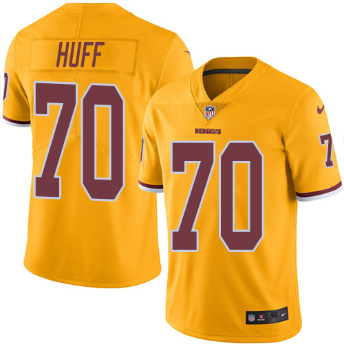 Men's Nike Washington Redskins #70 Sam Huff Elite Gold Rush Vapor Untouchable NFL Jersey