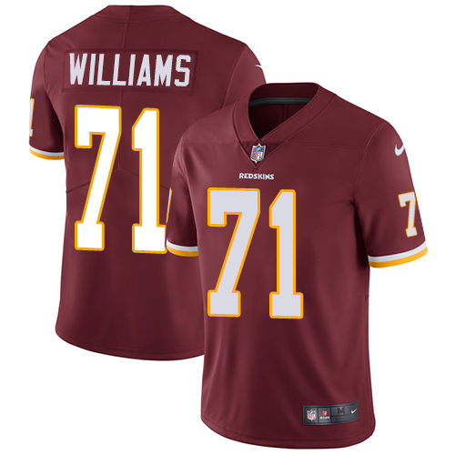 Youth Nike Washington Redskins #71 Trent Williams Burgundy Red Team Color Vapor Untouchable Limited Player NFL Jersey