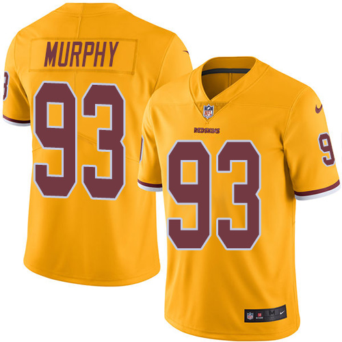 Men's Nike Washington Redskins #93 Trent Murphy Limited Gold Rush Vapor Untouchable NFL Jersey