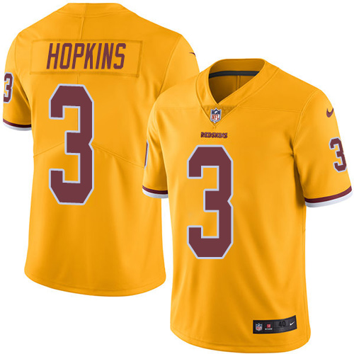 Men's Nike Washington Redskins #3 Dustin Hopkins Elite Gold Rush Vapor Untouchable NFL Jersey