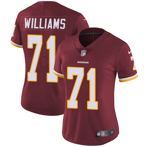 Women's Nike Washington Redskins #71 Trent Williams Burgundy Red Team Color Vapor Untouchable Elite Player NFL Jersey