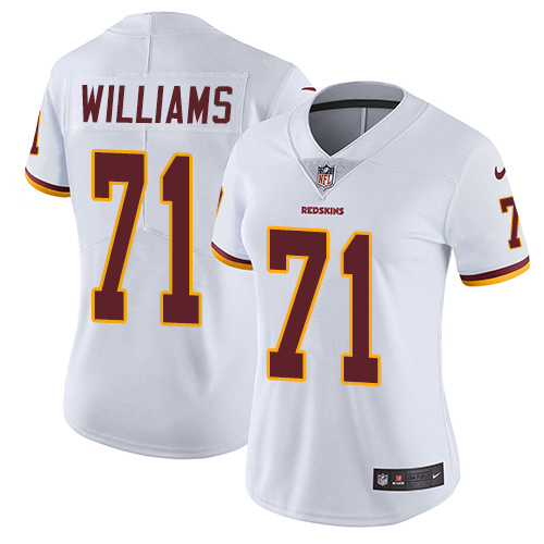 Women's Nike Washington Redskins #71 Trent Williams White Vapor Untouchable Elite Player NFL Jersey