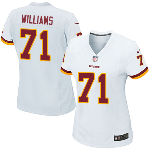 Women's Nike Washington Redskins #71 Trent Williams Game White NFL Jersey