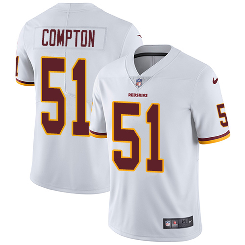 Youth Nike Washington Redskins #51 Will Compton White Vapor Untouchable Elite Player NFL Jersey