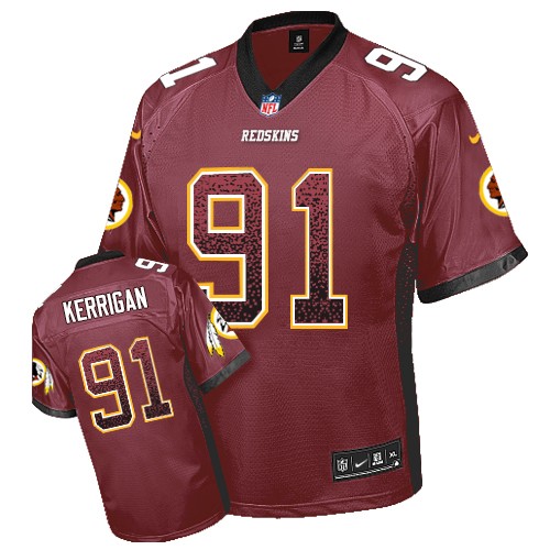 Men's Nike Washington Redskins #91 Ryan Kerrigan Elite Burgundy Red Drift Fashion NFL Jersey