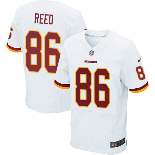 Men's Nike Washington Redskins #86 Jordan Reed Elite White NFL Jersey