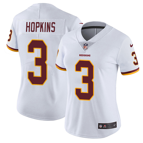 Women's Nike Washington Redskins #3 Dustin Hopkins White Vapor Untouchable Elite Player NFL Jersey