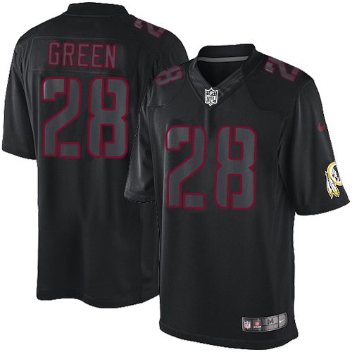Men's Nike Washington Redskins #28 Darrell Green Limited Black Impact NFL Jersey