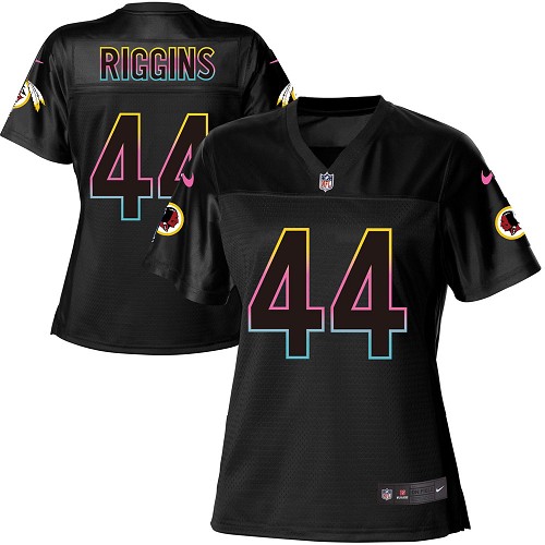 Women's Nike Washington Redskins #44 John Riggins Game Black Fashion NFL Jersey