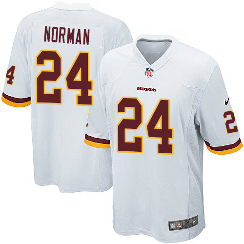 Men's Nike Washington Redskins #24 Josh Norman Game White NFL Jersey