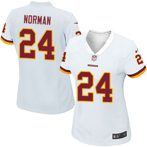 Women's Nike Washington Redskins #24 Josh Norman Game White NFL Jersey