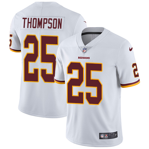 Men's Nike Washington Redskins #25 Chris Thompson White Vapor Untouchable Limited Player NFL Jersey