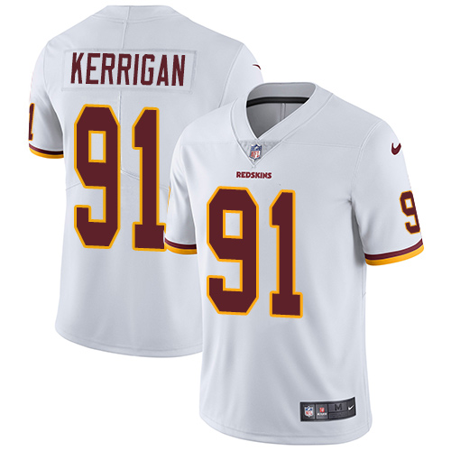 Youth Nike Washington Redskins #91 Ryan Kerrigan White Vapor Untouchable Limited Player NFL Jersey