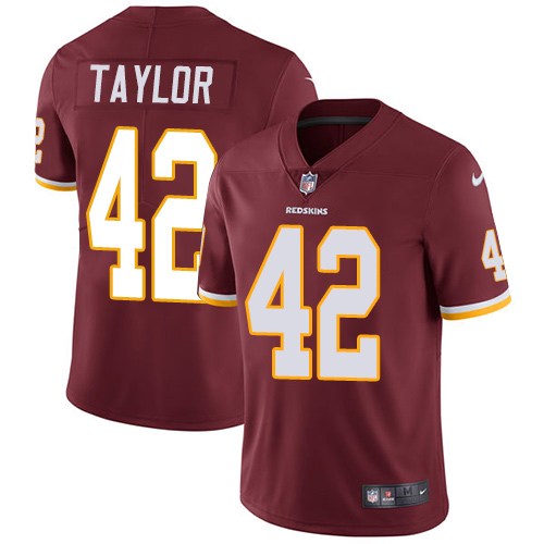 Youth Nike Washington Redskins #42 Charley Taylor Burgundy Red Team Color Vapor Untouchable Limited Player NFL Jersey
