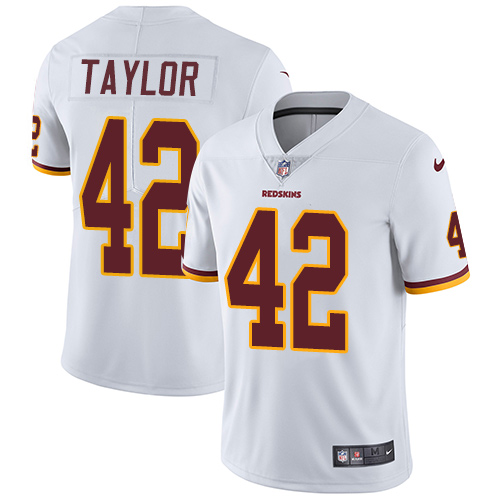 Youth Nike Washington Redskins #42 Charley Taylor White Vapor Untouchable Limited Player NFL Jersey
