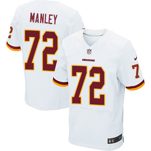 Men's Nike Washington Redskins #72 Dexter Manley Elite White NFL Jersey