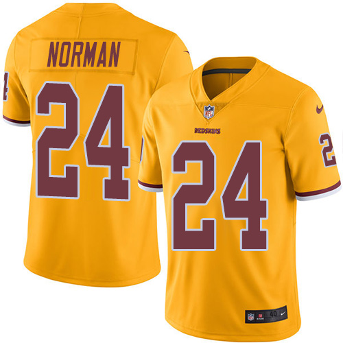 Men's Nike Washington Redskins #24 Josh Norman Elite Gold Rush Vapor Untouchable NFL Jersey
