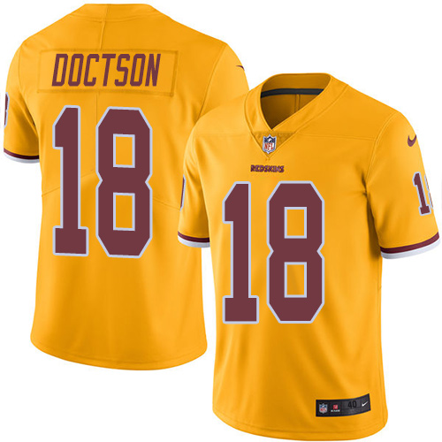 Men's Nike Washington Redskins #18 Josh Doctson Elite Gold Rush Vapor Untouchable NFL Jersey