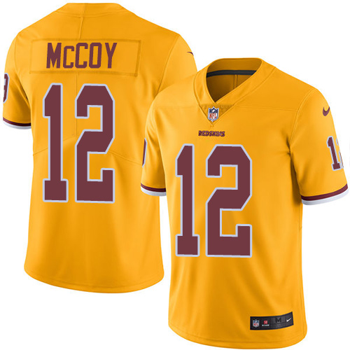 Men's Nike Washington Redskins #12 Colt McCoy Limited Gold Rush Vapor Untouchable NFL Jersey