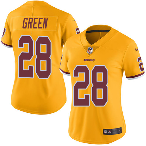 Women's Nike Washington Redskins #28 Darrell Green Limited Gold Rush Vapor Untouchable NFL Jersey