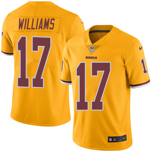 Men's Nike Washington Redskins #17 Doug Williams Limited Gold Rush Vapor Untouchable NFL Jersey