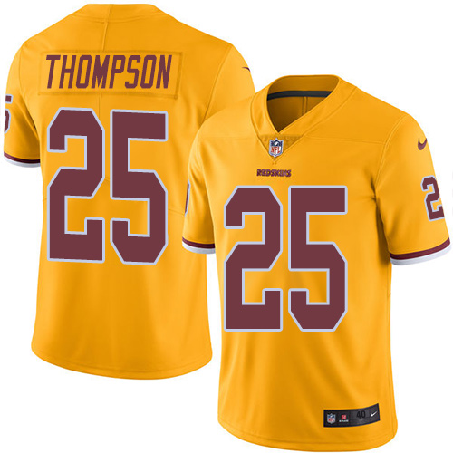 Men's Nike Washington Redskins #25 Chris Thompson Elite Gold Rush Vapor Untouchable NFL Jersey