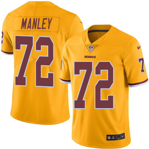 Men's Nike Washington Redskins #72 Dexter Manley Elite Gold Rush Vapor Untouchable NFL Jersey