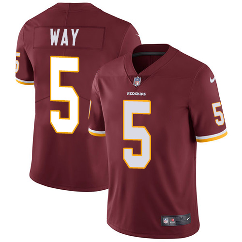 Youth Nike Washington Redskins #5 Tress Way Burgundy Red Team Color Vapor Untouchable Limited Player NFL Jersey