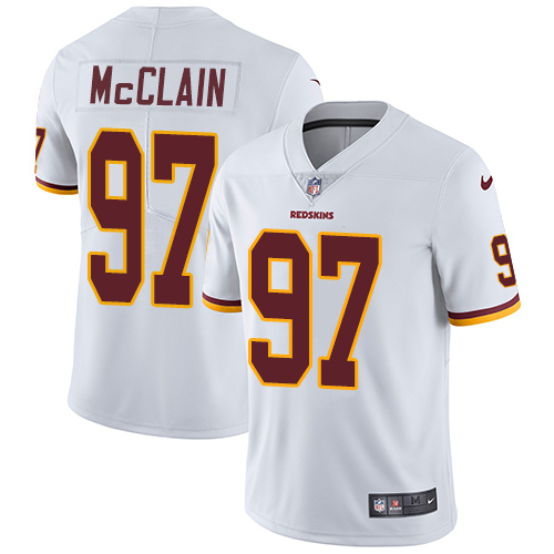 Men's Nike Washington Redskins #97 Terrell McClain White Vapor Untouchable Limited Player NFL Jersey