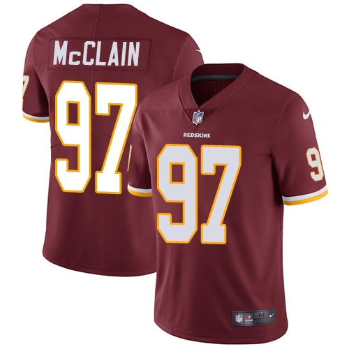 Youth Nike Washington Redskins #97 Terrell McClain Burgundy Red Team Color Vapor Untouchable Limited Player NFL Jersey