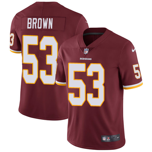 Youth Nike Washington Redskins #53 Zach Brown Burgundy Red Team Color Vapor Untouchable Limited Player NFL Jersey