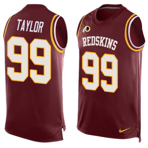 Men's Nike Washington Redskins #99 Phil Taylor Limited Red Player Name & Number Tank Top NFL Jersey
