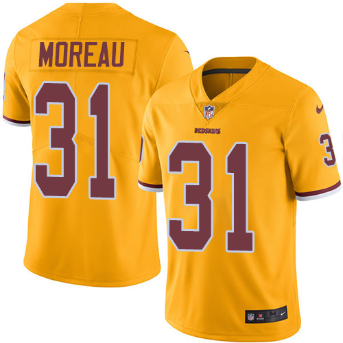 Men's Nike Washington Redskins #31 Fabian Moreau Limited Gold Rush Vapor Untouchable NFL Jersey