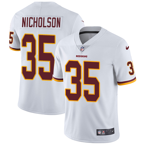 Youth Nike Washington Redskins #35 Montae Nicholson White Vapor Untouchable Elite Player NFL Jersey