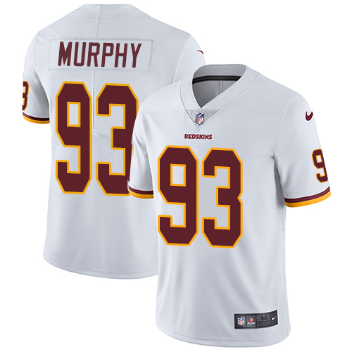 Men's Nike Washington Redskins #93 Trent Murphy White Vapor Untouchable Limited Player NFL Jersey