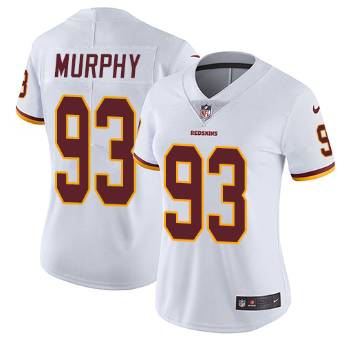 Women's Nike Washington Redskins #93 Trent Murphy White Vapor Untouchable Elite Player NFL Jersey