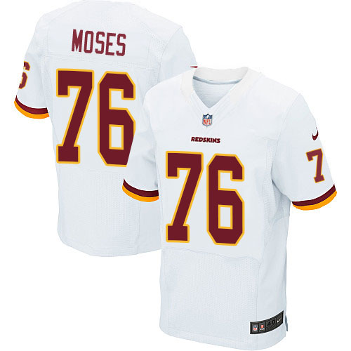 Men's Nike Washington Redskins #76 Morgan Moses Elite White NFL Jersey