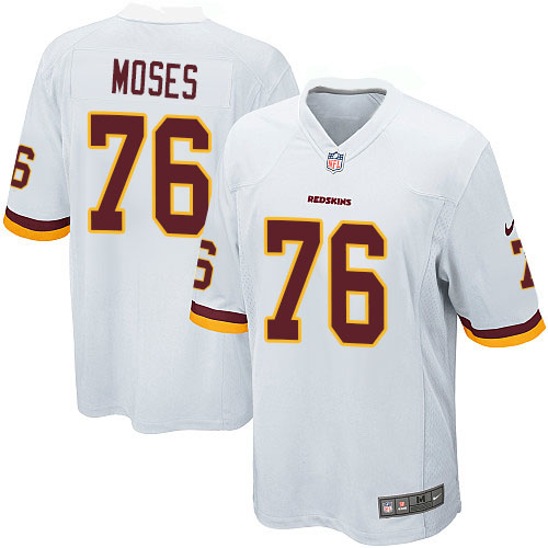 Men's Nike Washington Redskins #76 Morgan Moses Game White NFL Jersey