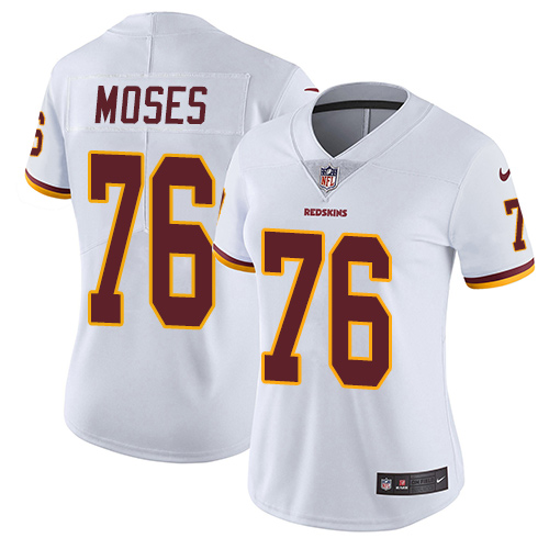 Women's Nike Washington Redskins #76 Morgan Moses White Vapor Untouchable Elite Player NFL Jersey