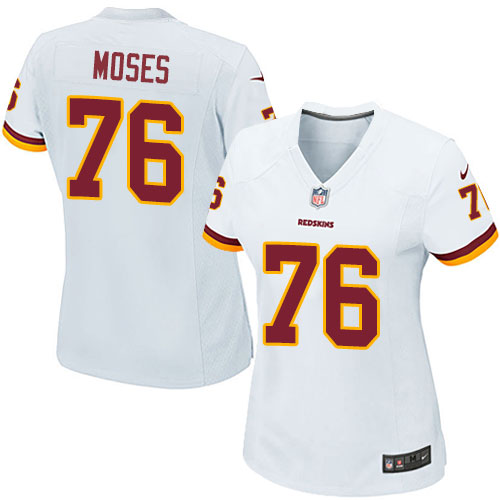 Women's Nike Washington Redskins #76 Morgan Moses Game White NFL Jersey