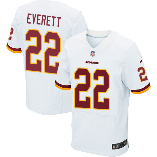 Men's Nike Washington Redskins #22 Deshazor Everett Elite White NFL Jersey
